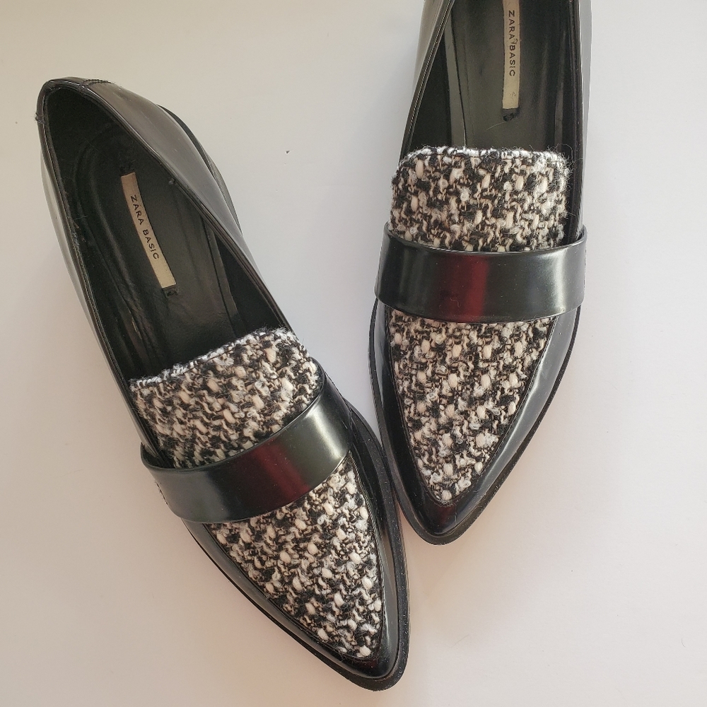 Zara Tweed Loafer (sz 38)